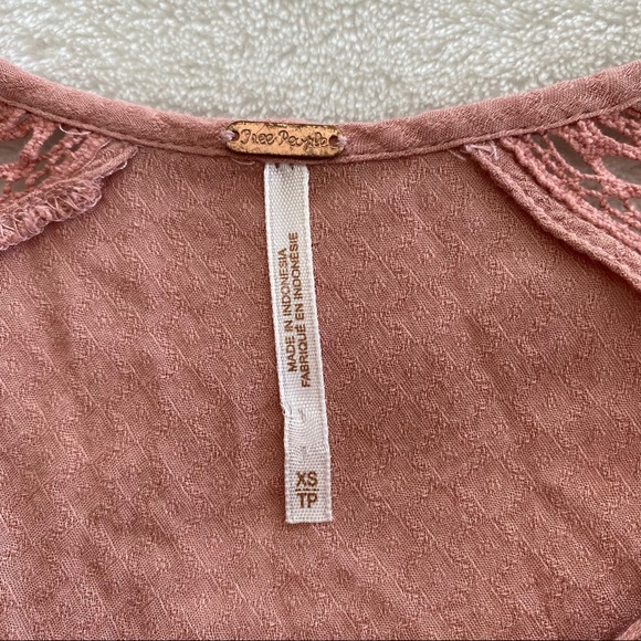 Free People Dusty Rose Peasant Top - Picture 4 of 11